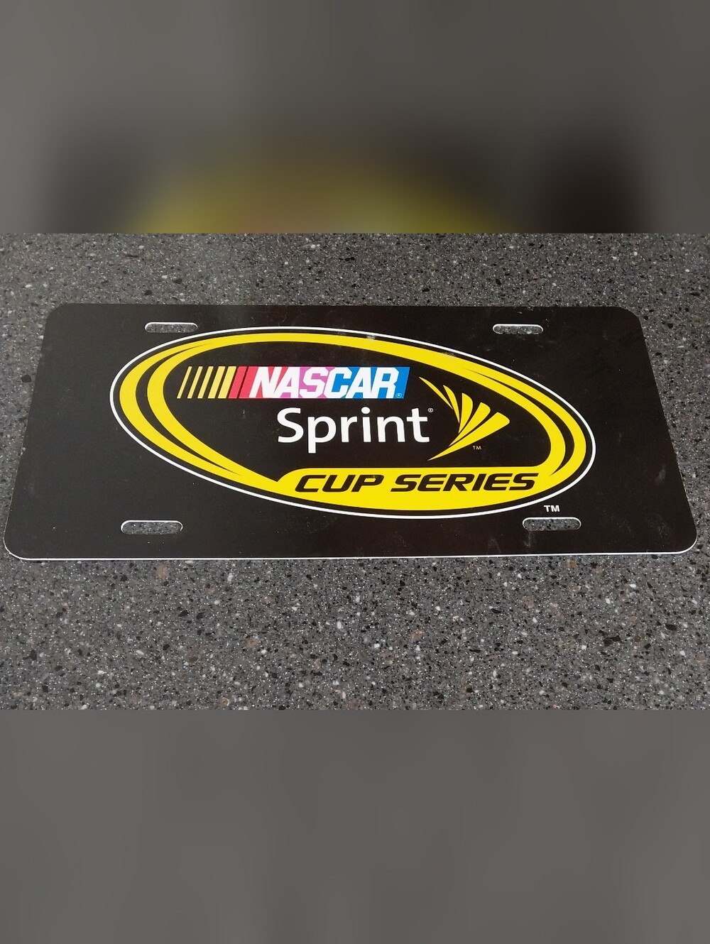 Nascar Black and Yellow Sprint Cup Series Decorative Plate